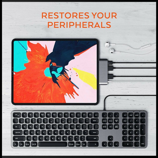 Bộ Chuyển Đổi Hub Usb C 4 Trong 1 Với Giao Diện Aux 3.5mm 4k Hdmi Cho Ipad Pro 11 / 12.9 2019 / 2020