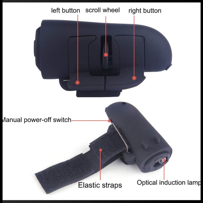 Chuột Bluetooth Không Dây Dạng Nhẫn Đeo Ngón Tay Tiện Dụng Khi Đi Du Lịch