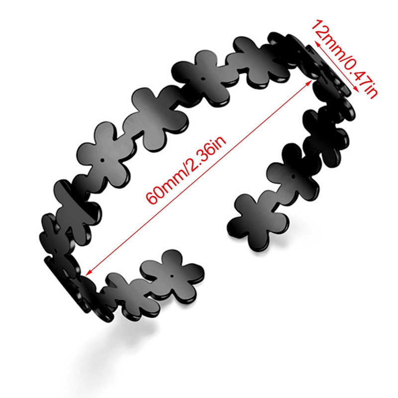 Ygt Vòng Tay Thép Titan Hình Hoa Đơn Giản Có Thể Điều Chỉnh Cho Nữ