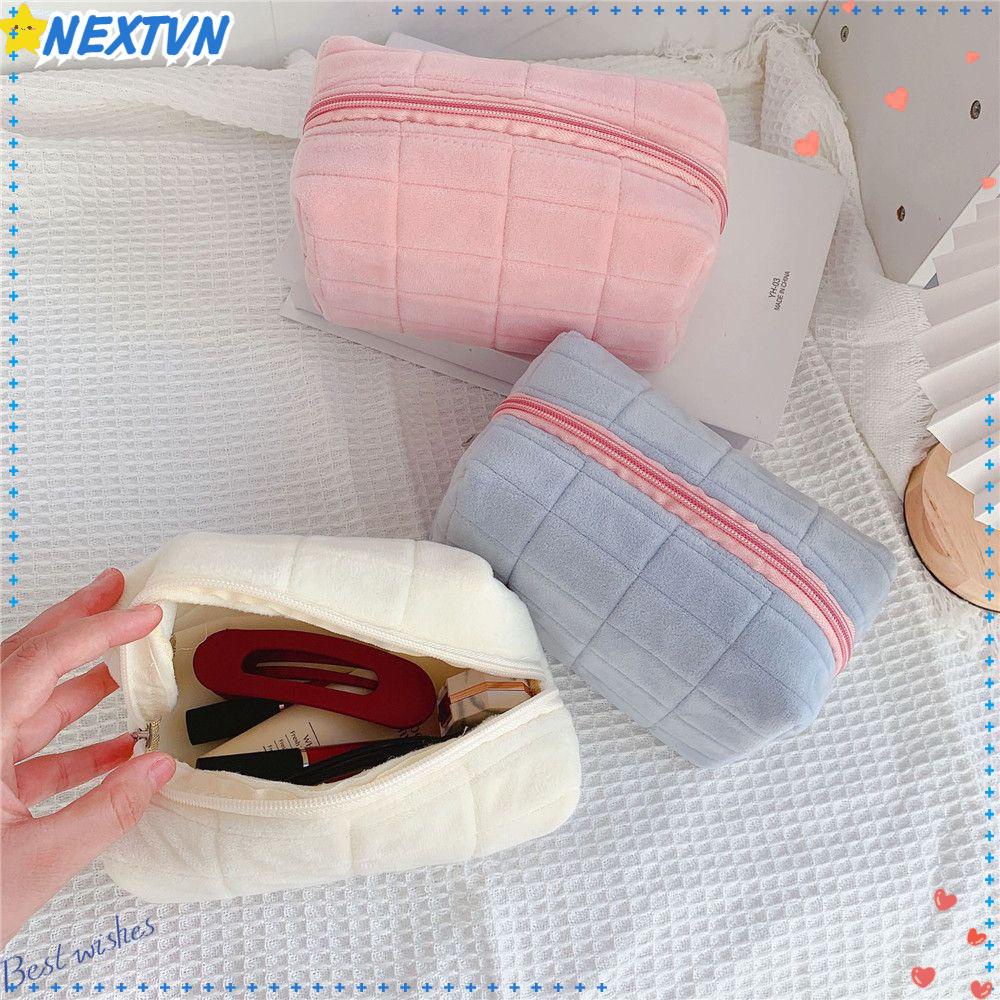 Túi Đựng Bút Đa Năng Phối Lông Kiểu Hàn Quốc Dễ Thương Cho Bé Gái