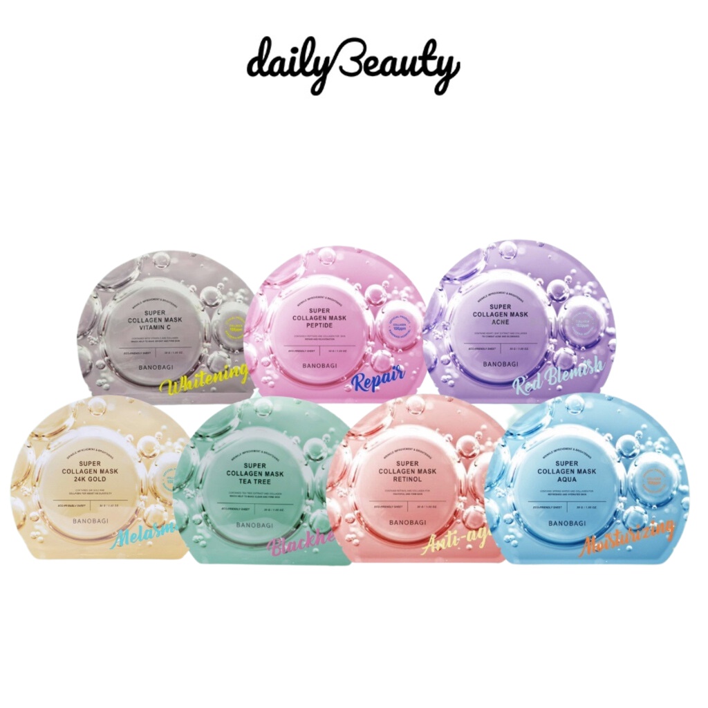 Mặt Nạ cấp ẩm BANOBAGI Super Collagen Mask 30ml dưỡng da cấp ẩm chuyên sâu và hồi phục da Daily Beauty