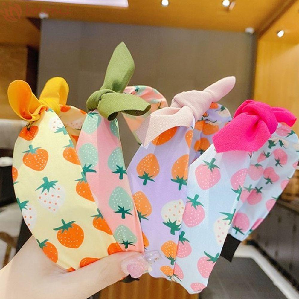 Cài Tóc Nơ Bản Rộng Họa Tiết Trái Cây Chấm Bi Dễ Thương Cho Bé