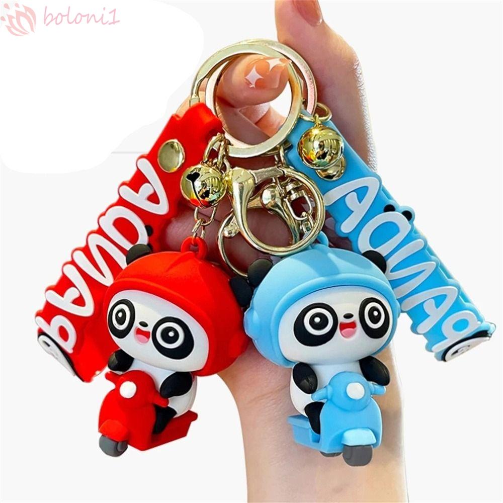 Móc Khóa Hình Gấu Trúc Bằng PVC Sáng Tạo Trang Trí Ba Lô / Túi Xách