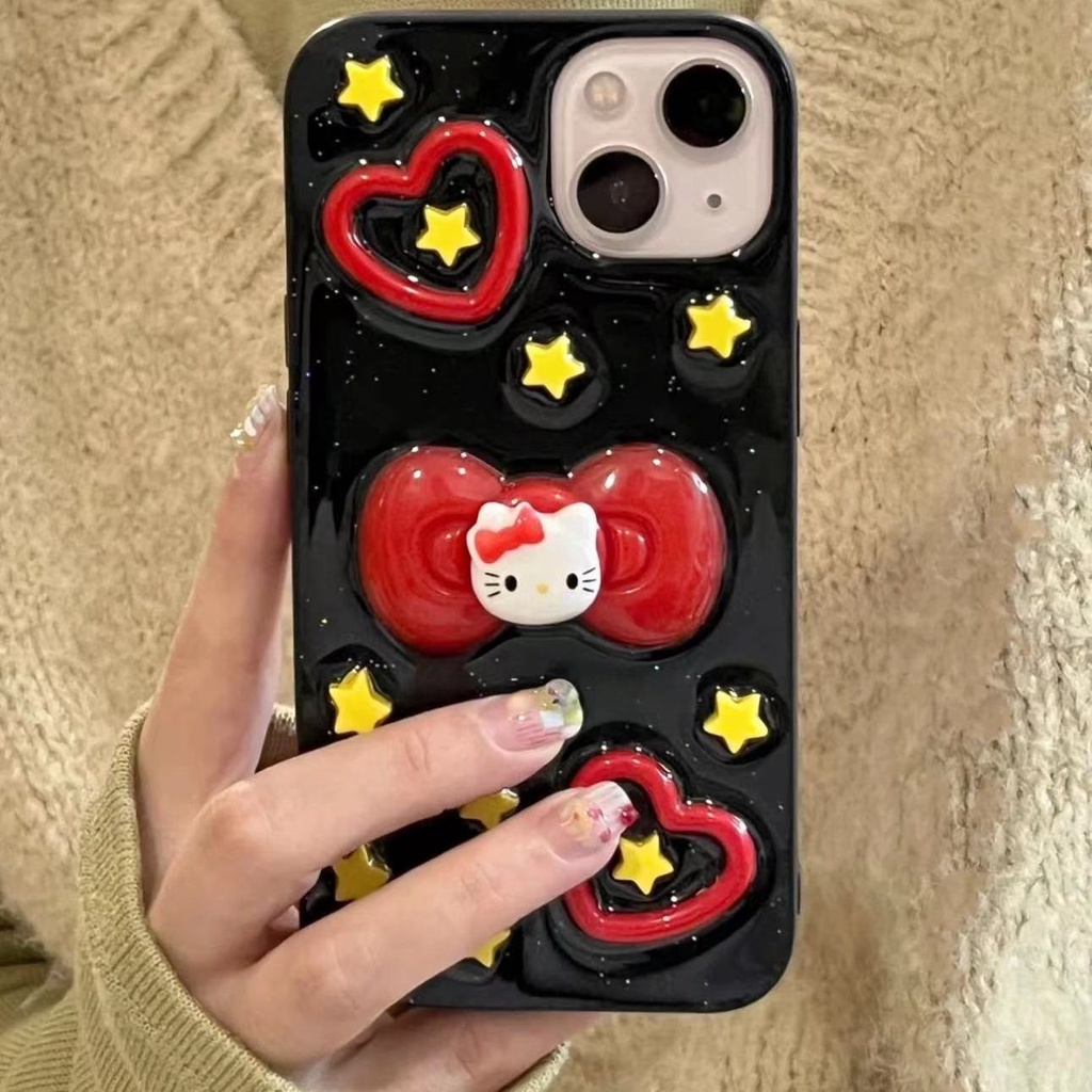Ốp Điện Thoại Mạ Điện Chống Rơi Hình Hello Kitty Cho Iphone 14promax 13 11 14pro 13pro 14