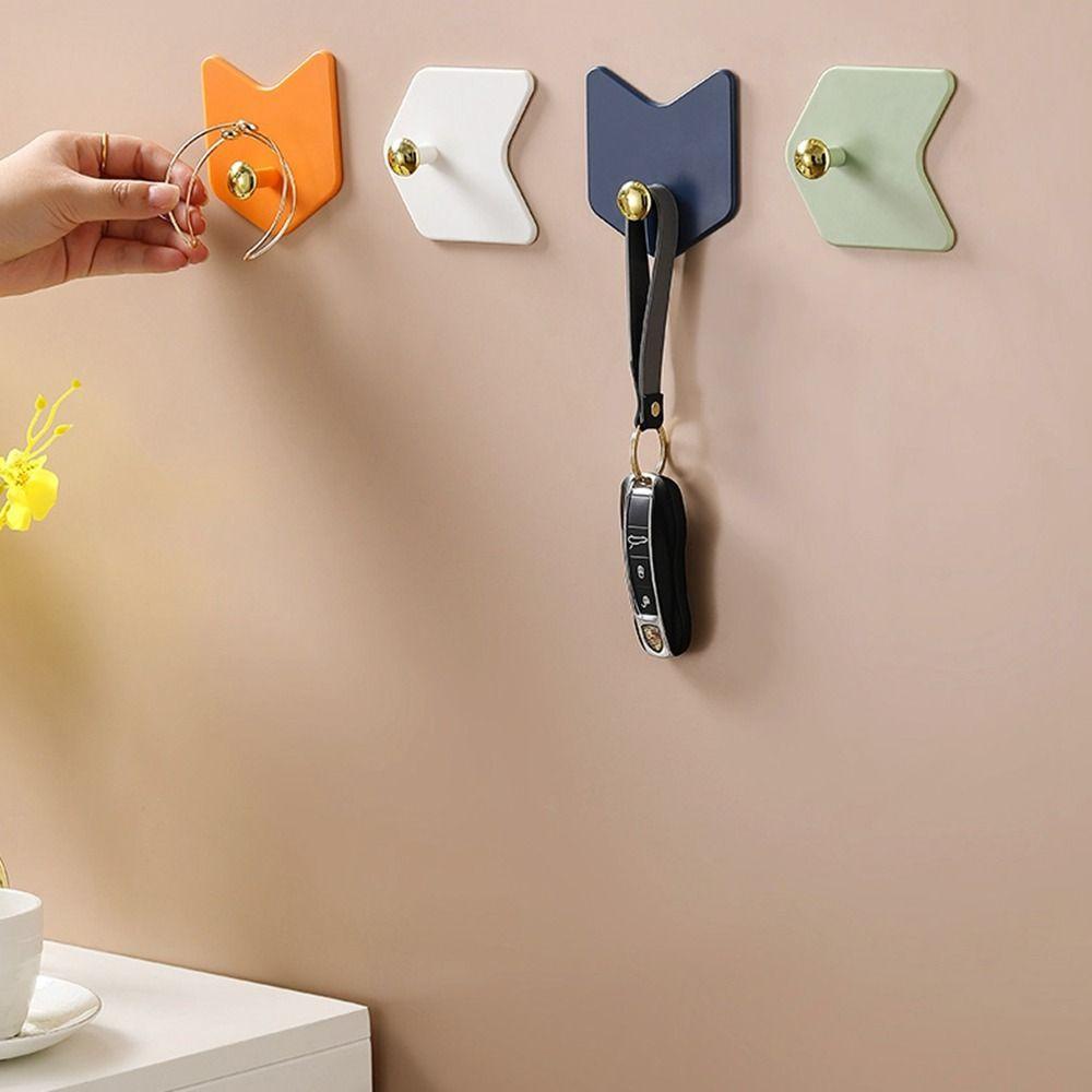 Bộ 4 Móc Treo Chìa Khóa Gắn Tường Không Để Lại Dấu Vết Hình Mũi Tên Chịu Lực Mạnh Cho Nhà Bếp / Phòng Tắm