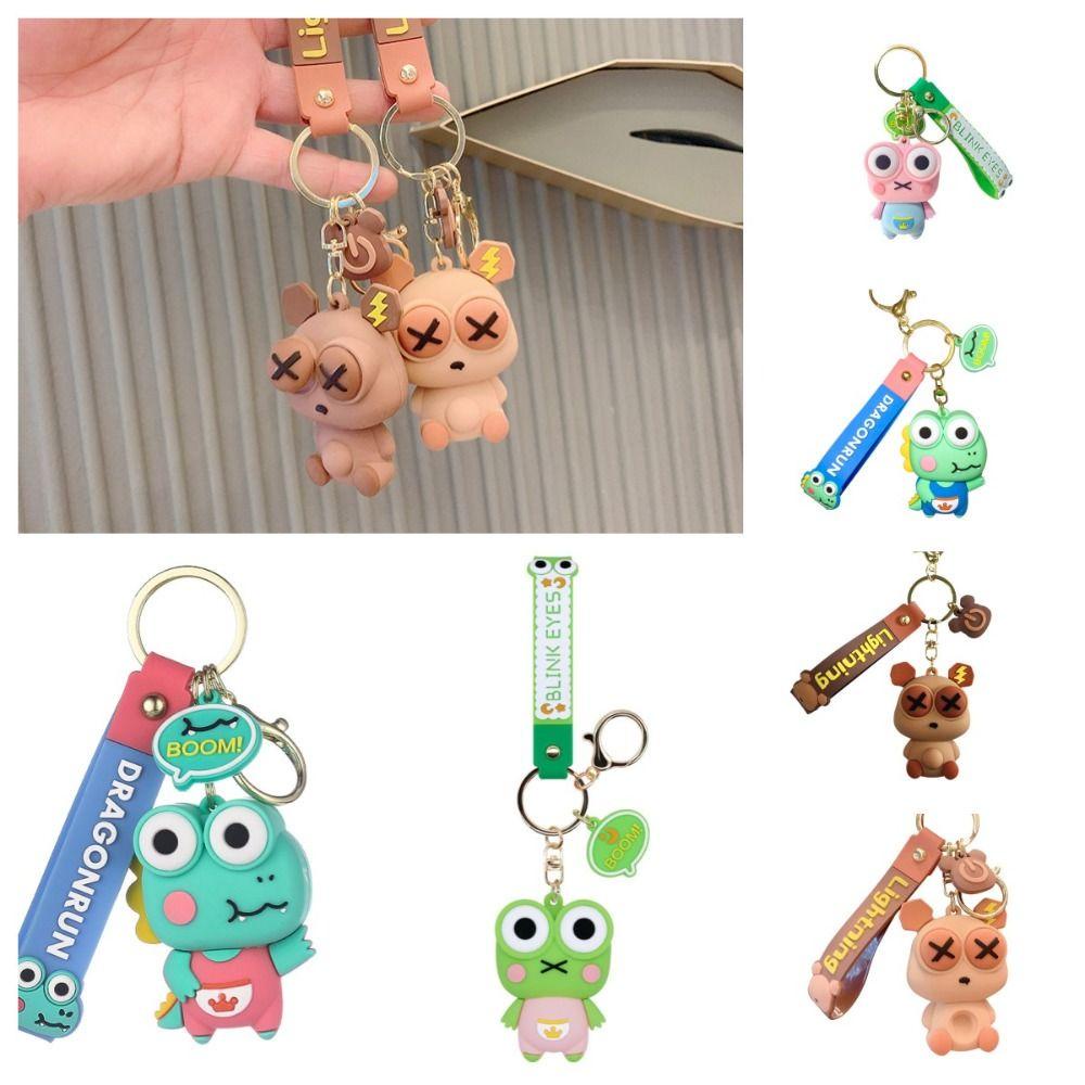 Rebuy1 Móc Khóa Hình Khủng Long Hoạt Hình Bằng PVC Sáng Tạo