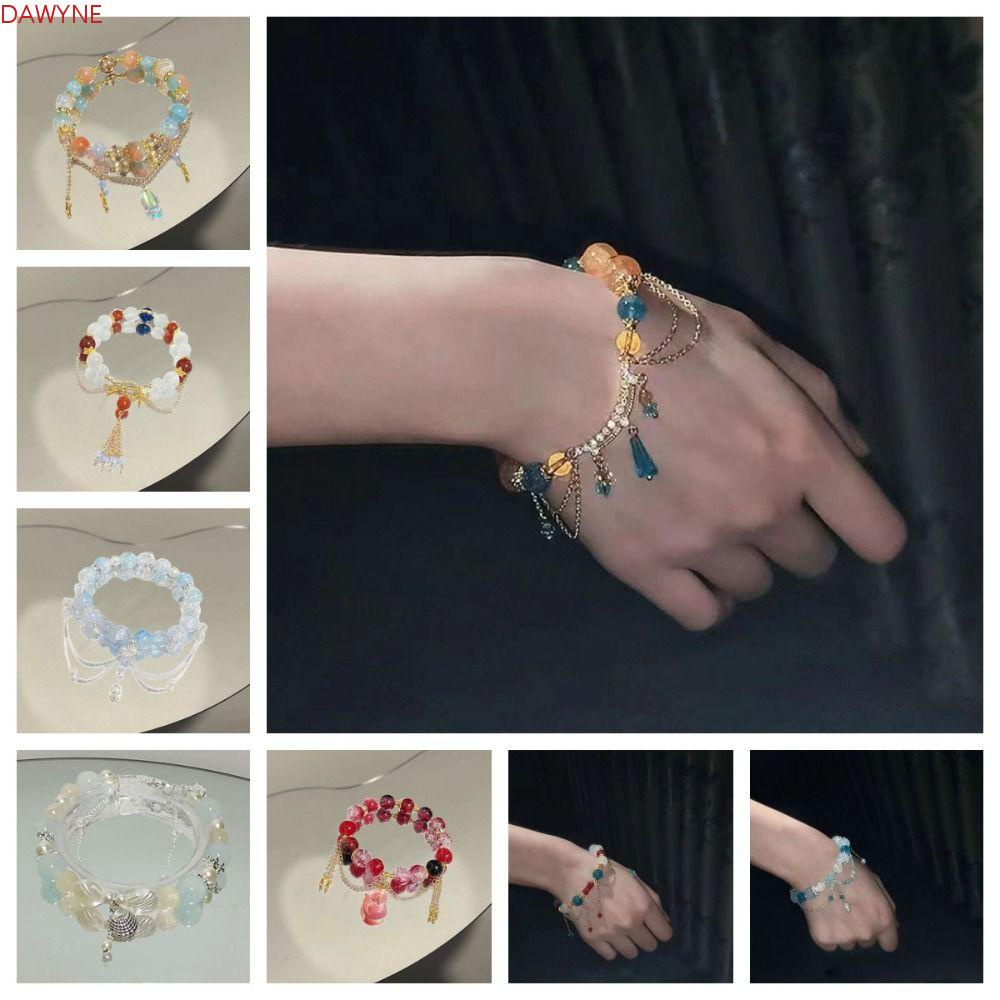 DWAYNE Vòng Tay Chuỗi Hạt Đơn Giản Thanh Lịch Cho Nữ