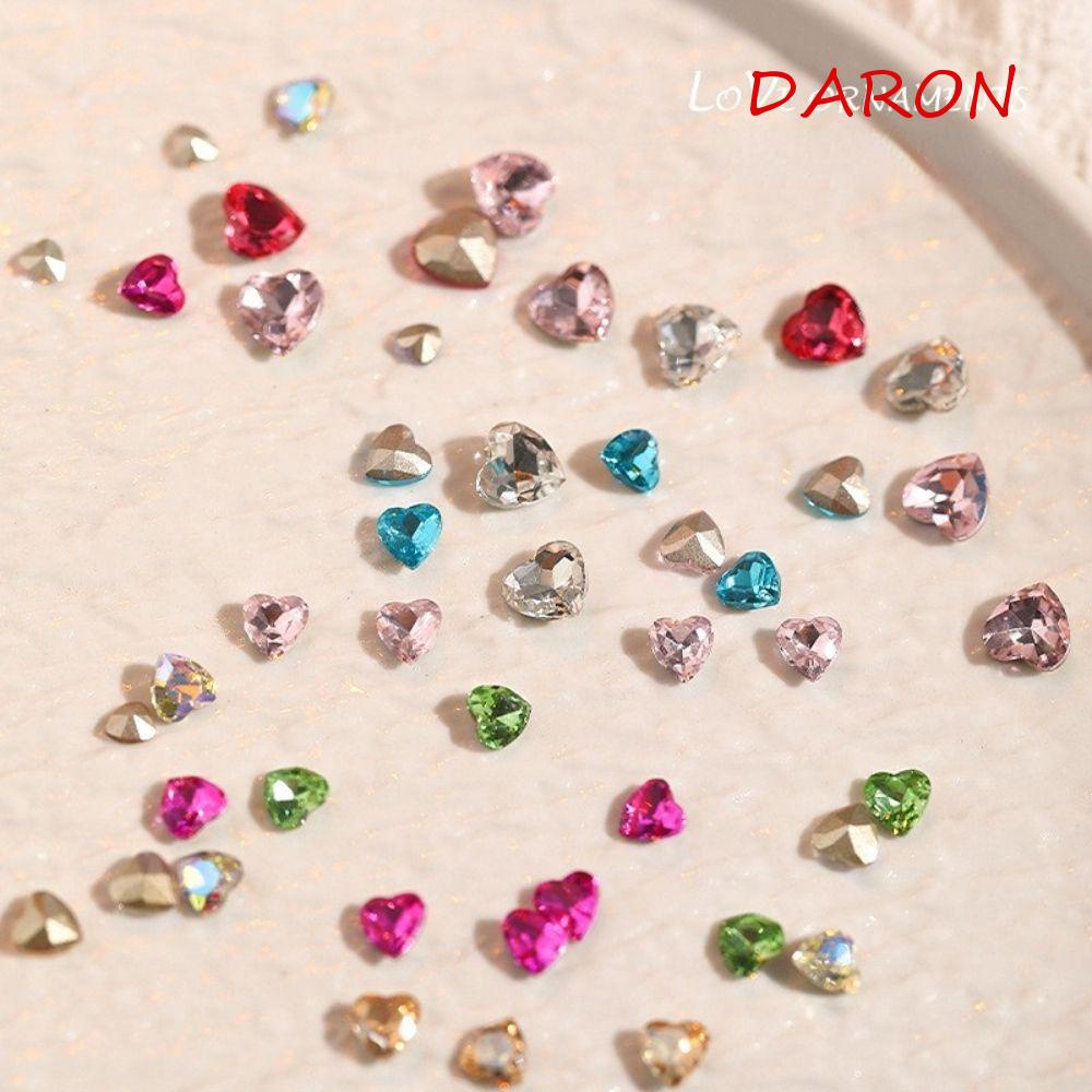 Phụ Kiện Trang Trí Móng Tay Hình Trái Tim Lấp Lánh DIY