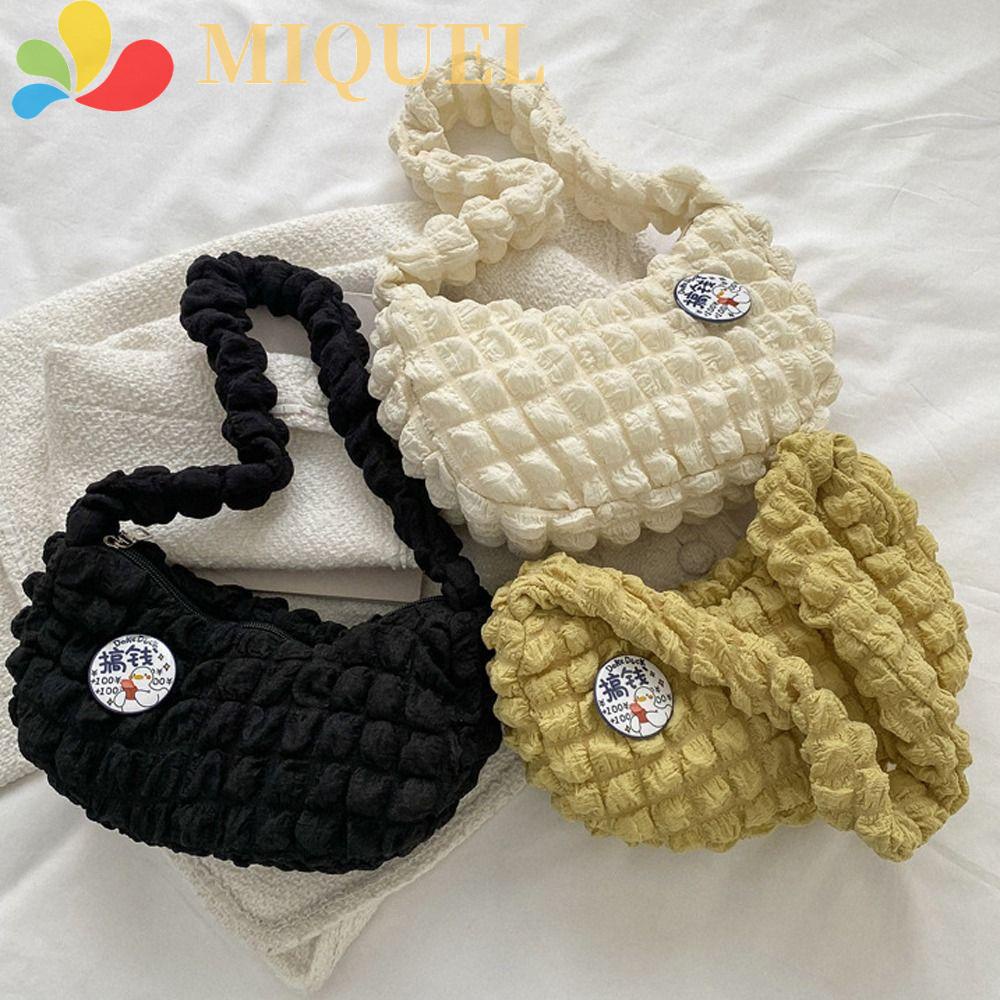 Túi Tote Đeo Vai / Kẹp Nách Kẻ Sọc Kèm Ghim Cài Trang Điểm Làm Việc Cho Nữ