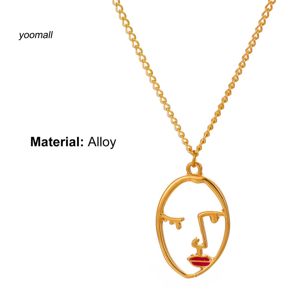 Vòng cổ Mặt Hình Khuôn Mặt Trừu Tượng Năm Mới