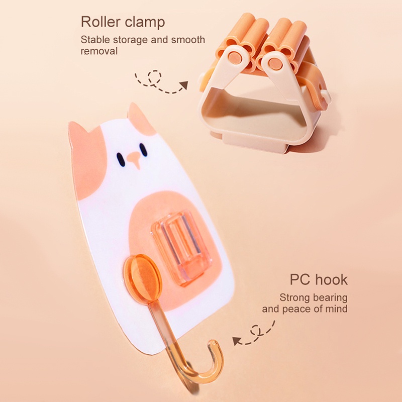 Móc Dán Tường Kẹp Giữ Cây Lau Nhà, Treo Chổi, Treo Ô - Keo Dày Siêu Dính, Chịu Lực Chắc Chắn 6kg JP2