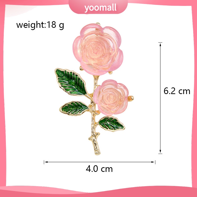 [YM] Ghim Cài Áo Hình Hoa Giọt Nước Đá Pha Lê Màu Xanh Lá Thời Trang Cao Cấp Dành Cho Nữ