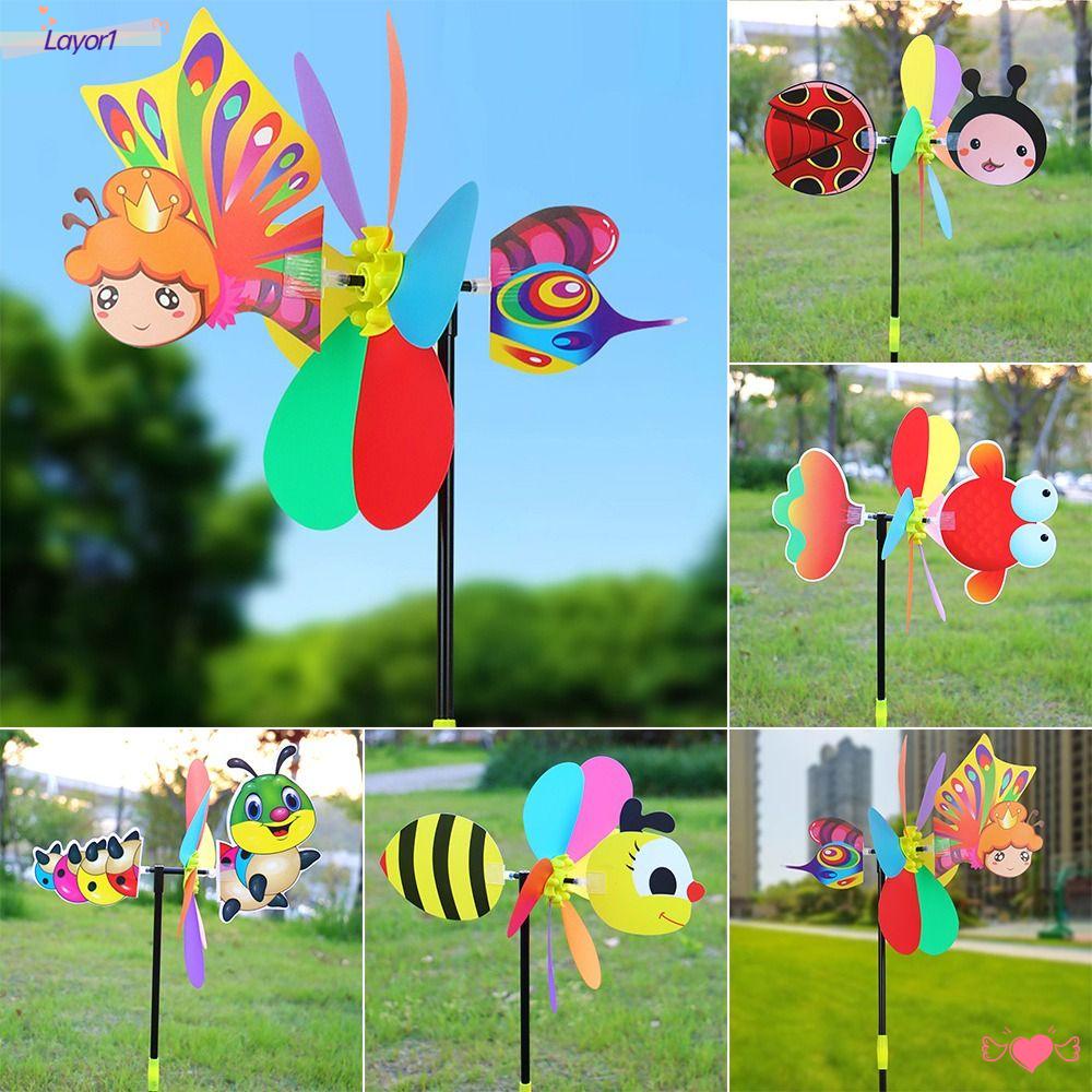 LAYOR1 Con Quay Đồ Chơi Bằng Nhựa Hình Cối Xay Gió Hoạt Hình Nhiều Màu Sắc LAYOR1 Dành Cho Trẻ Em