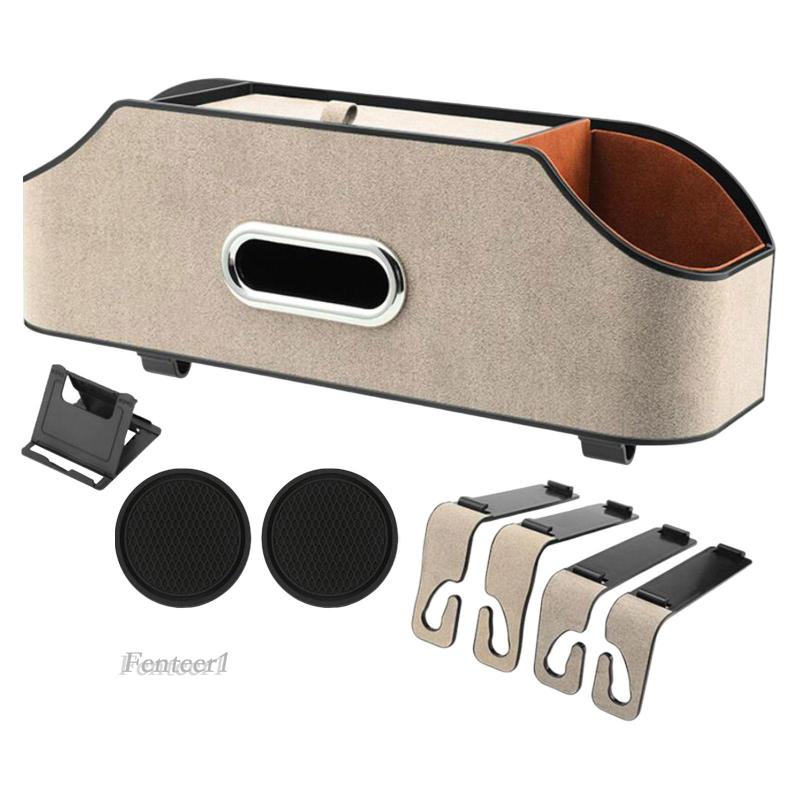 [Fenteer1] Hộp Đựng Khăn Giấy Đa Chức Năng Treo Ghế Ngồi Xe Hơi