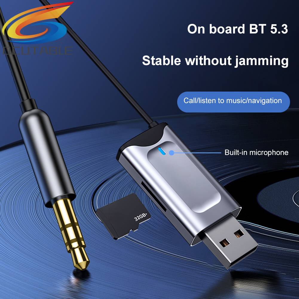 Thiết Bị Nhận Tín Hiệu Âm Thanh Bluetooth Hỗ Trợ TF Cho Xe Ô Tô