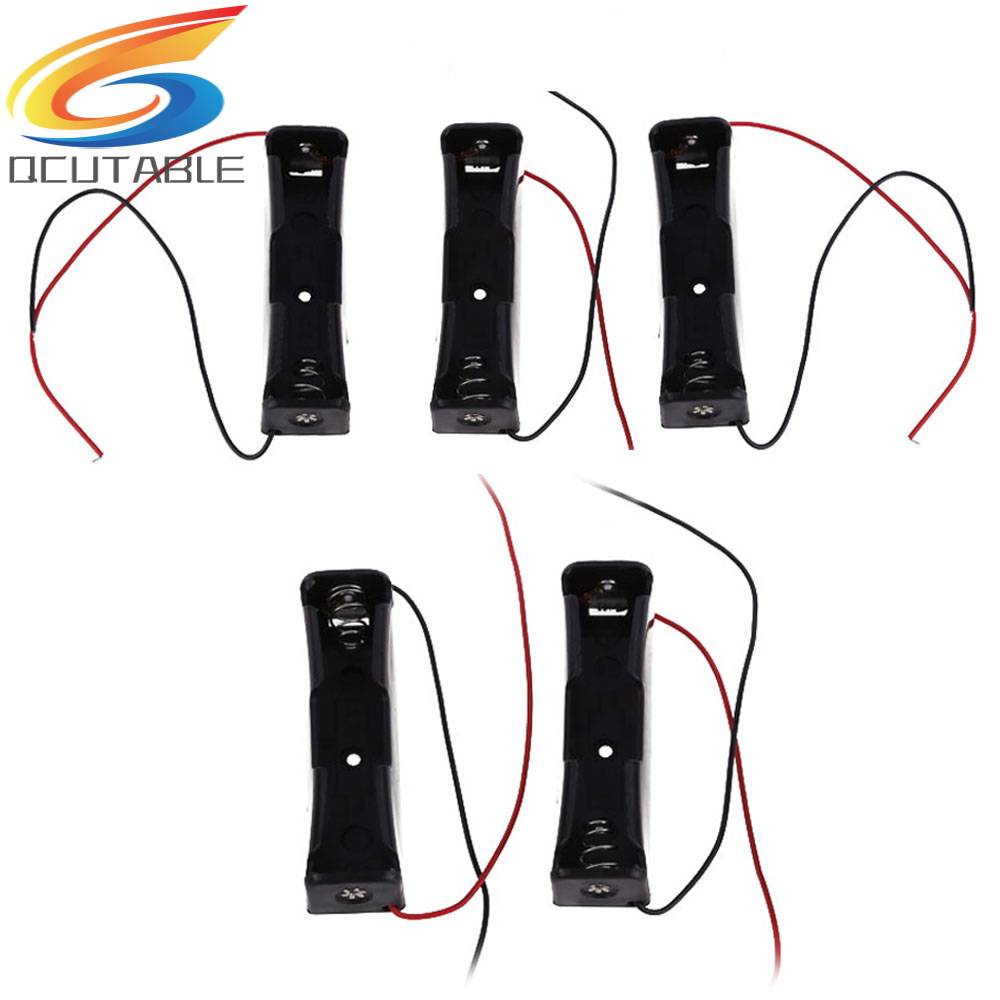 Set 5 Hộp Đựng Pin 18650 17500 18500 3.6~4.2V Màu Đen