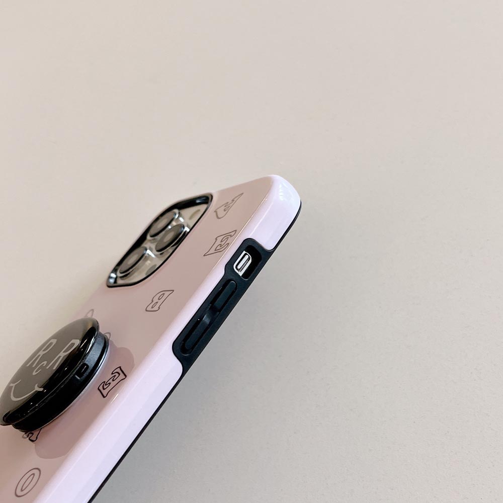 Ốp Điện Thoại Cứng Họa Tiết Chữ Màu Hồng Cho iPhone 11 12 12Pro 12ProMax 13 13Pro 13ProMax 14 14Pro 14ProMax