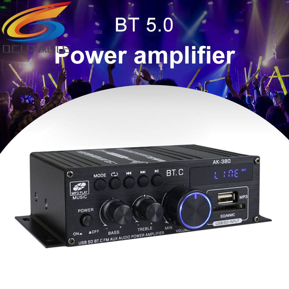 Bộ Khuếch Đại Âm Thanh Bluetooth AK380 12V 2 Kênh HIFI Chuyên Dụng Cho Gia Đình