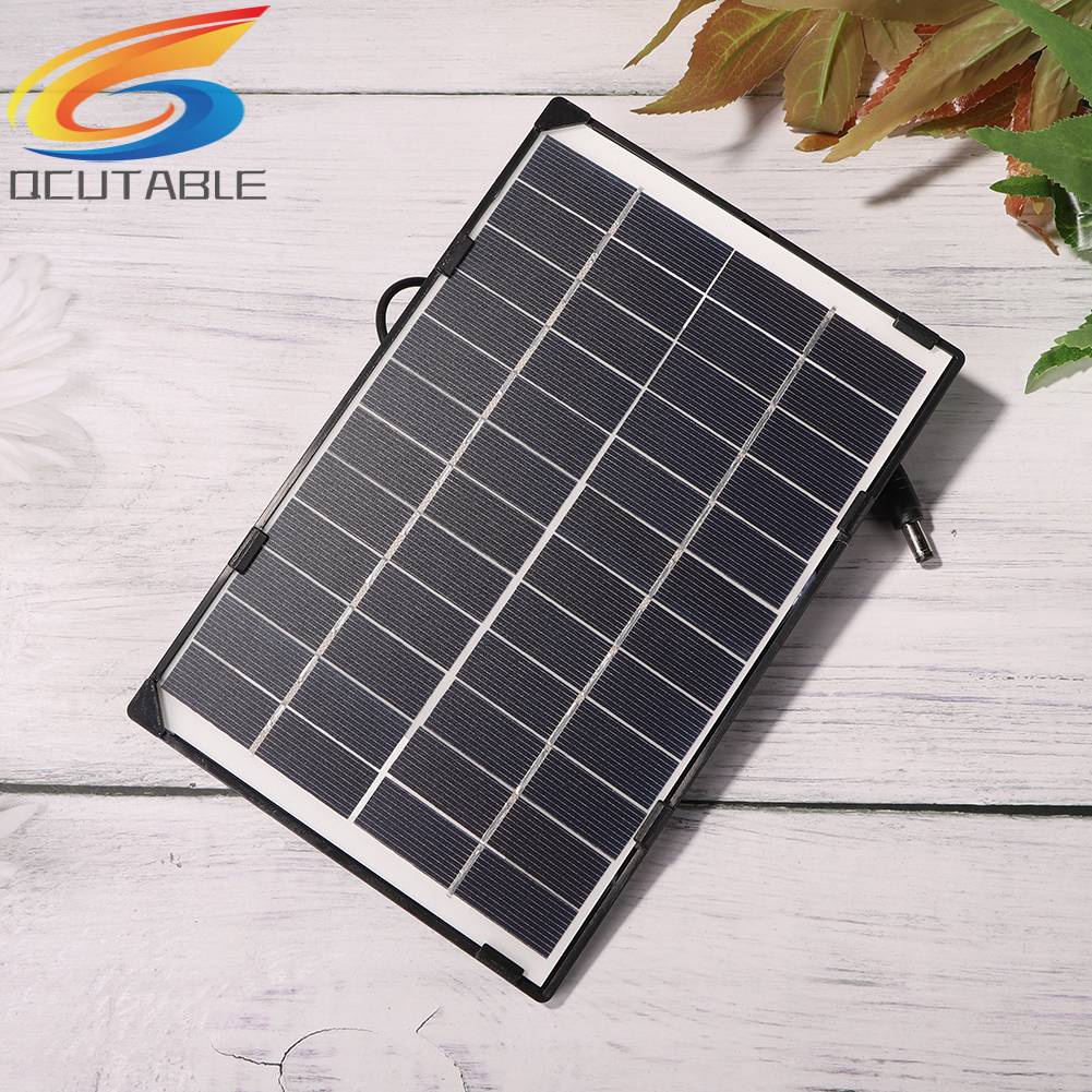 Tấm Pin Năng Lượng Mặt Trời 6W 12V DC5521 Dành Cho Camera Giám Sát Trong Nhà Ngoài Trời