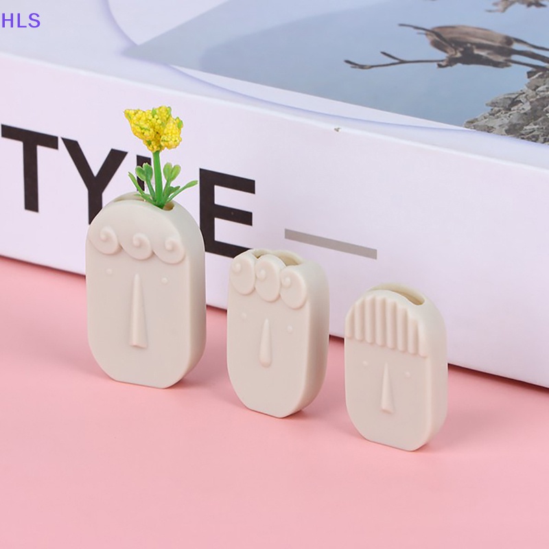 Lọ Hoa Mini Hình Mặt Người Tỉ Lệ 1 / 12 Dùng Trang Trí Nhà Búp Bê