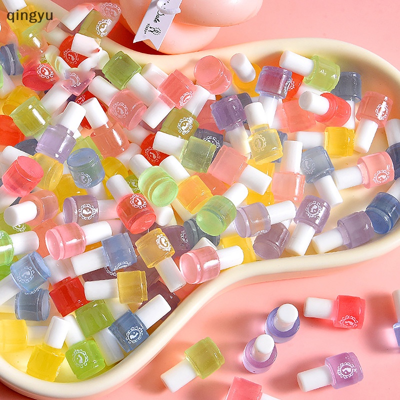 Bộ 5 Lọ Sơn Móng Tay Dạ Quang DIY Bằng Nhựa Resin Cho Điện Thoại Di Động