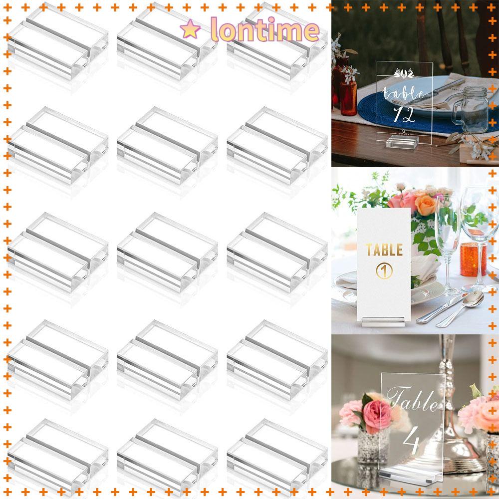 LONTIME Giá Đỡ Kẹp Giấy / Ảnh Để Bàn Bằng Gỗ Độc Đáo Trang Trí Tiệc Cưới