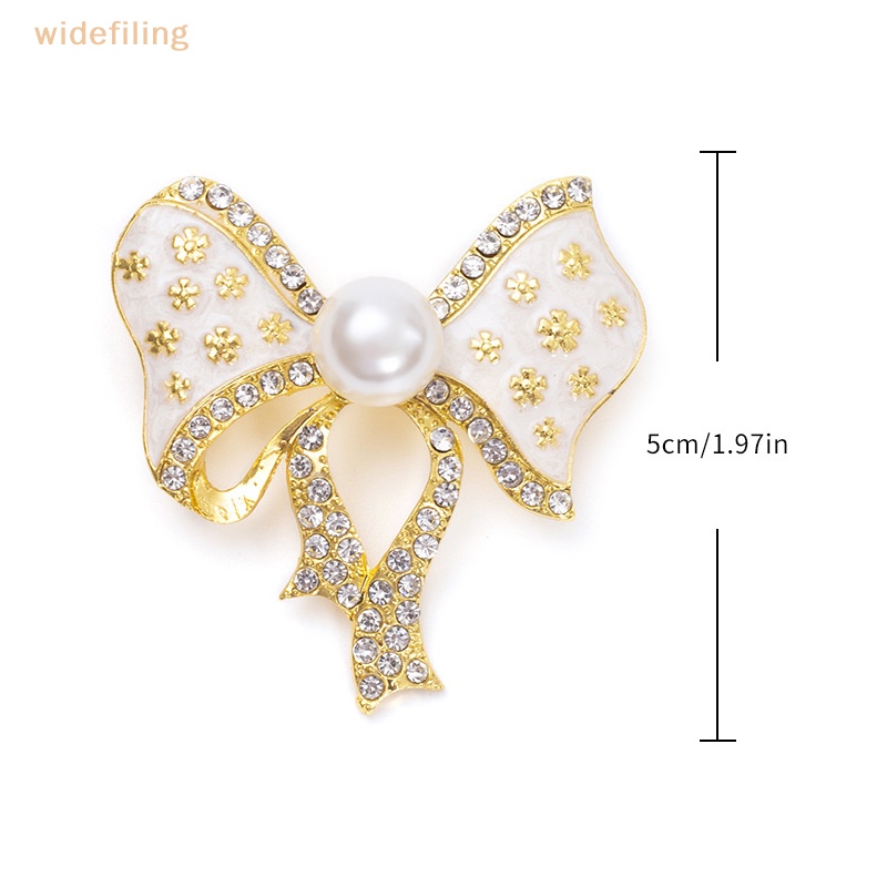 Ghim Cài Áo Hình Nơ Đính Đá Ngọc Trai Lấp Lánh Thời Trang Cho Nữ