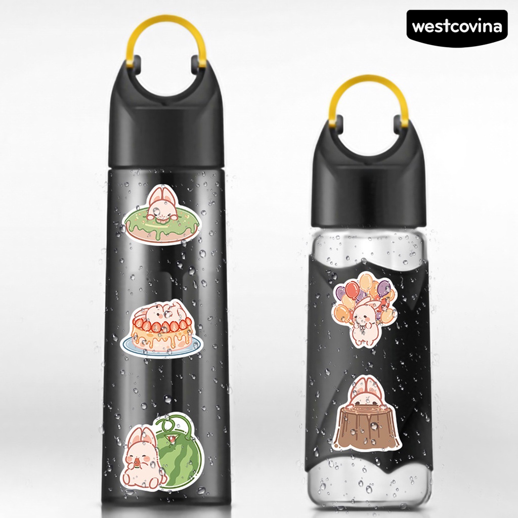 [WSTN]✎Bộ 50 Miếng Dán Họa Tiết Thỏ Hoạt Hình Graffiti Trang Trí Laptop Hành Lý