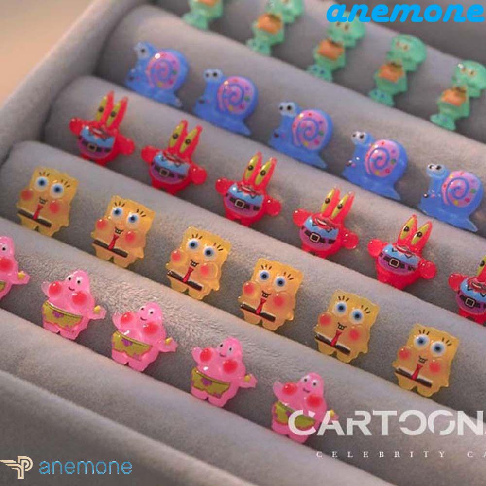 Phụ Kiện Trang Trí Móng Tay Bằng Resin Hình SpongeBob Dễ Thương