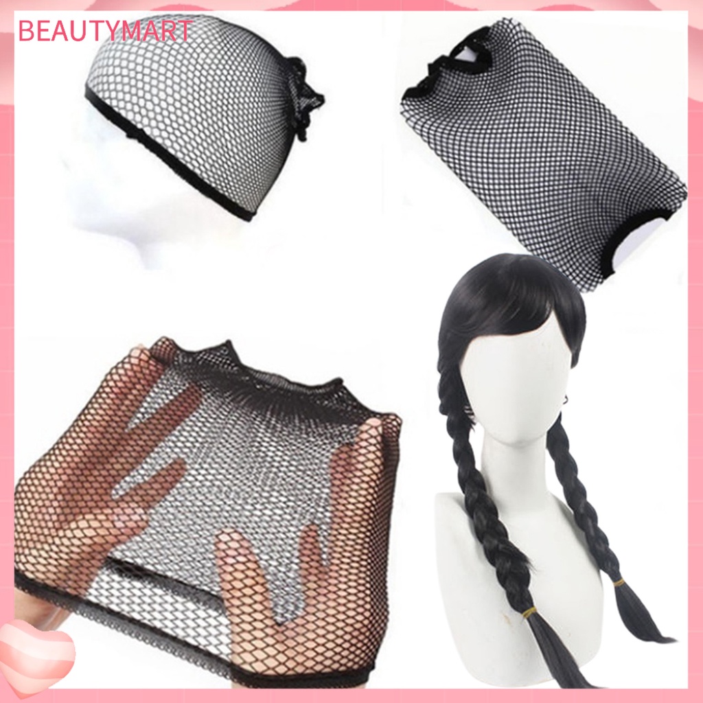 [beautymart] Bộ Tóc Giả Thắt Bím Dài Màu Đen Trơn Mượt Không Bị Rối Hóa Trang Cho Nữ