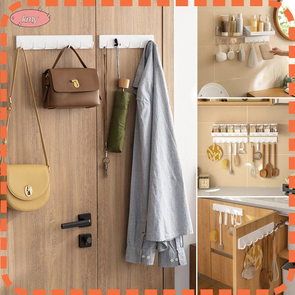Móc Treo Đồ Gắn Tường Không Để Lại Dấu Vết Đa Năng Tiết Kiệm Không Gian Màu Trắng Dành Cho Nhà Bếp