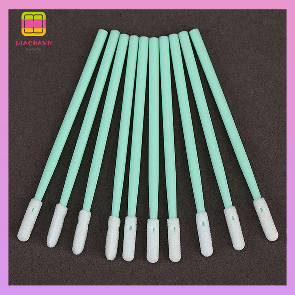 Bộ 200 Tăm Bông 2.75 '' Linh Hoạt 7cm Màu Xanh Lá Dùng Để Vệ Sinh Máy Ảnh Đầu Xốp