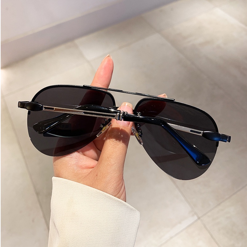 Kính Mát Phân Cực Gọng Kim Loại Thời Trang Cho Nam