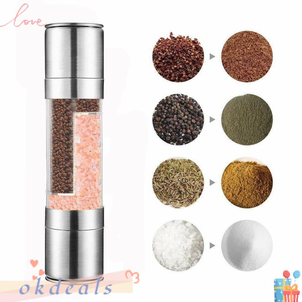 OKDEALS Dụng Cụ Xay Tiêu Bằng Thép Không Gỉ Mới