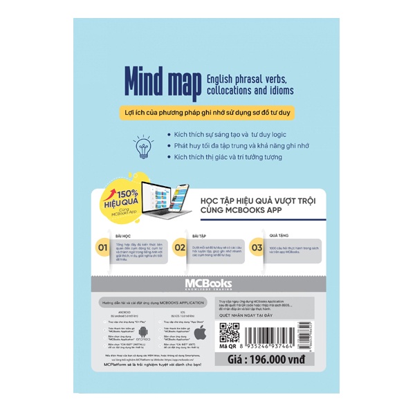 Sách - Mind Map English Phrasal Verbs, Collocations And Idioms - MC - B168