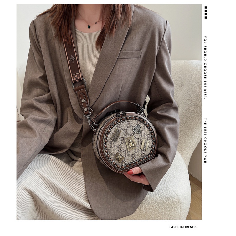 Túi Xách Đeo Vai Hình Tròn Nhỏ Thời Trang Cho Nữ