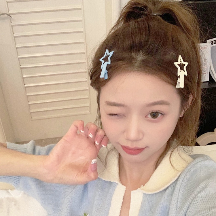 Kẹp Tóc Ngôi Sao Bằng Kim Loại Màu Kẹo Ngọt Dành Cho Nữ