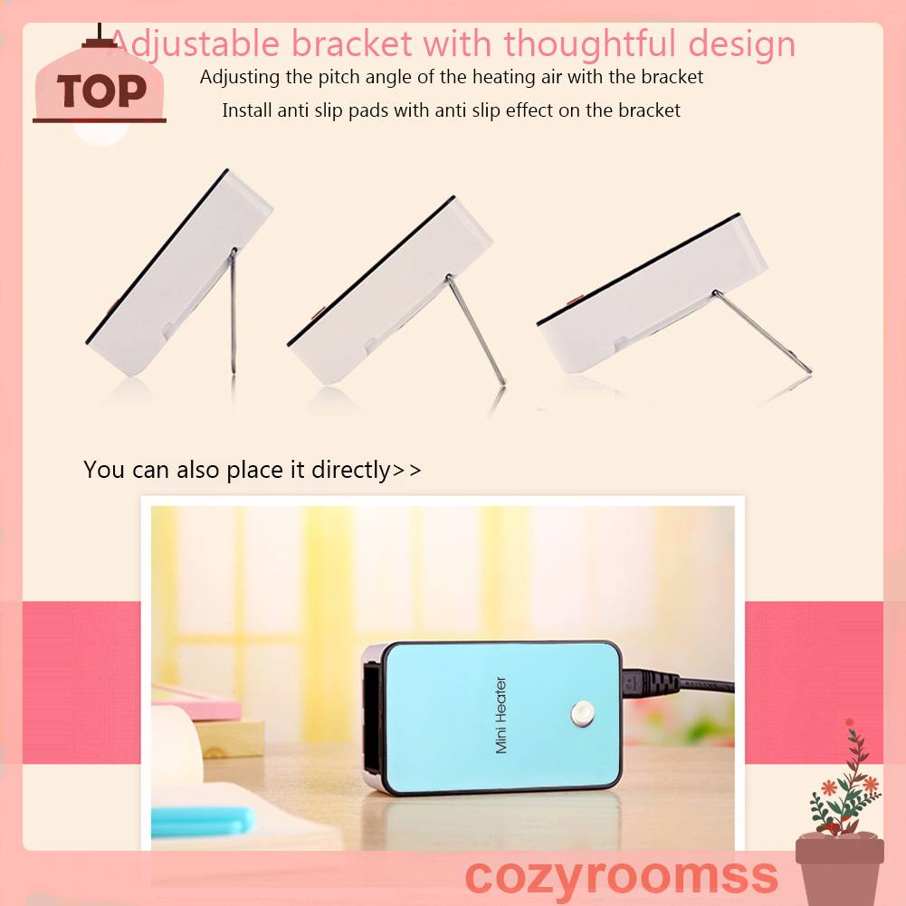 Máy Sưởi Để Bàn Không Trượt Có Giá Đỡ 50W Nhỏ Gọn Cho Mùa Đông