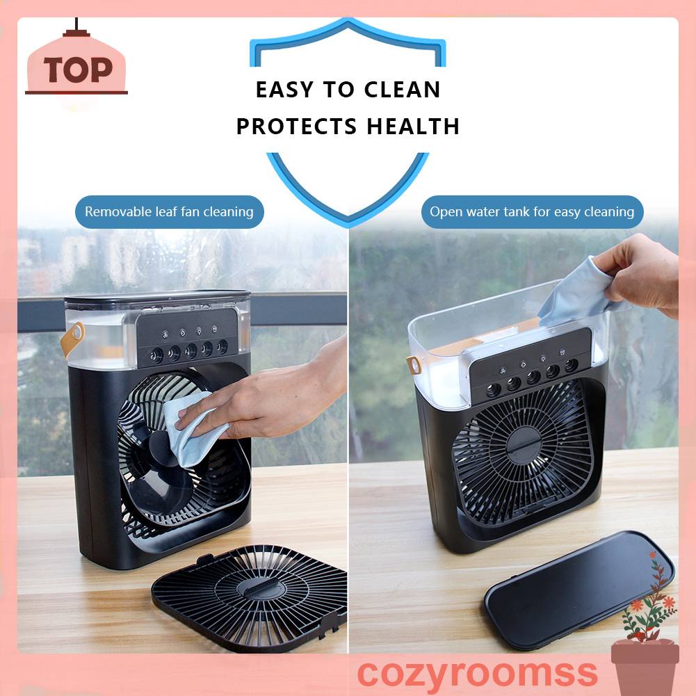 Quạt Điện Phun Sương Tạo Độ Ẩm Để Bàn Di Động Tiện Dụng