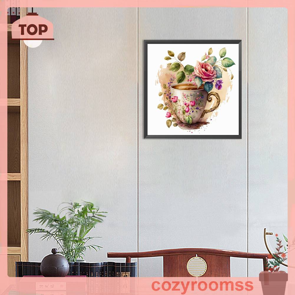 Tranh Đính Đá Kim Cương Toàn Bộ 5D DIY Hình Vẽ Hoa Trang Trí Nhà Cửa