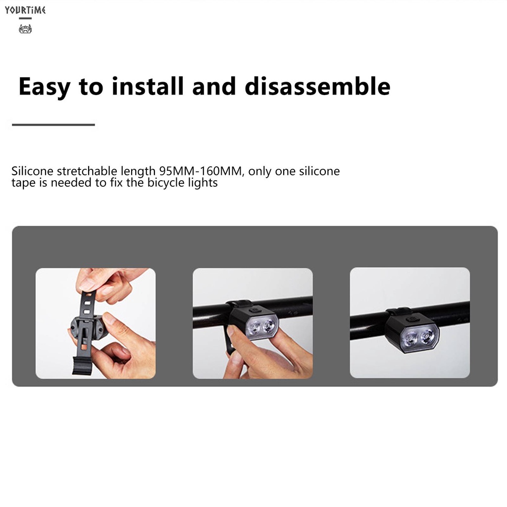 Set 2 Đèn Led Gắn Đuôi Xe Đạp Có Thể Sạc Lại Bằng Cổng USB