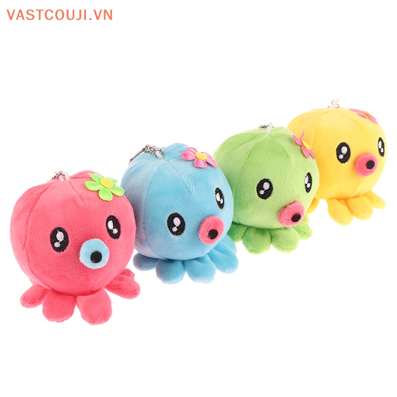Móc Khóa Hình Bạch Tuộc Nhồi Bông Đáng Yêu
