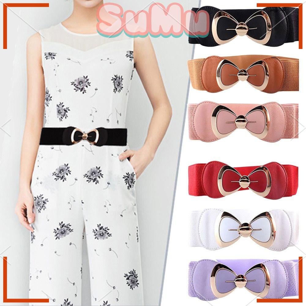 SUMU Thắt Lưng Bản Rộng Co Giãn Trang Trí Quần Áo Thời Trang