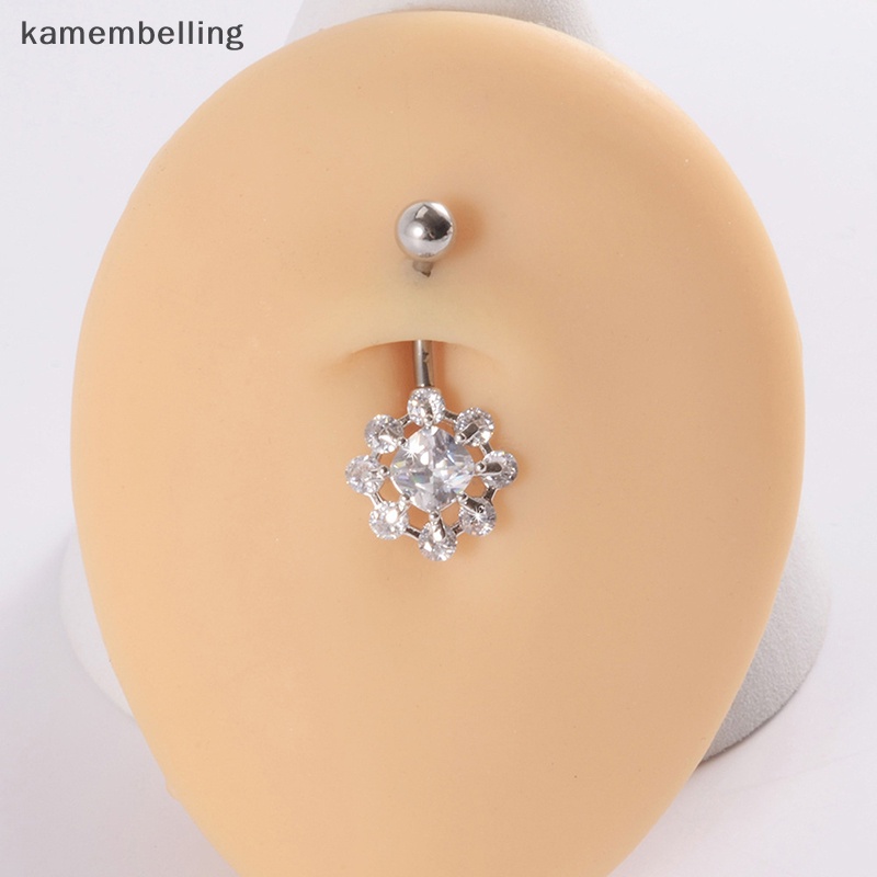 Khuyên RốN HìNh Hoa BướM ĐíNh Đá BằNg ThéP Không Gỉ