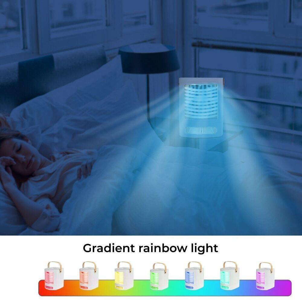 ESPO Máy Điều Hòa Không Khí Có Đèn Chuyển Đổi Tốc Độ Trắng Kèm Sạc USB Tùy Chỉnh Tiện Dụng Cho Văn Phòng / Xe Hơi /