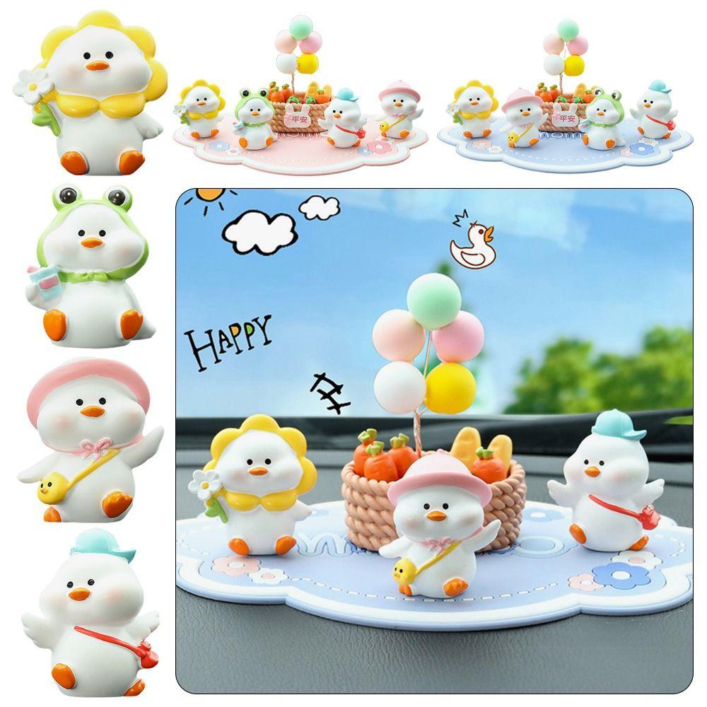 MYRONGVN Phụ Kiện Trang Trí Xe Hơi Hình Vịt Hoạt Hình Dễ Thương