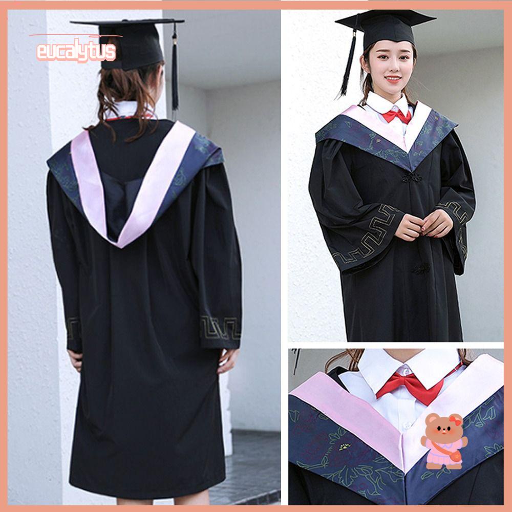 EUTUS Bộ Áo Choàng Tốt Nghiệp Đính Tua Rua Lấp Lánh Dễ Tháo Rời