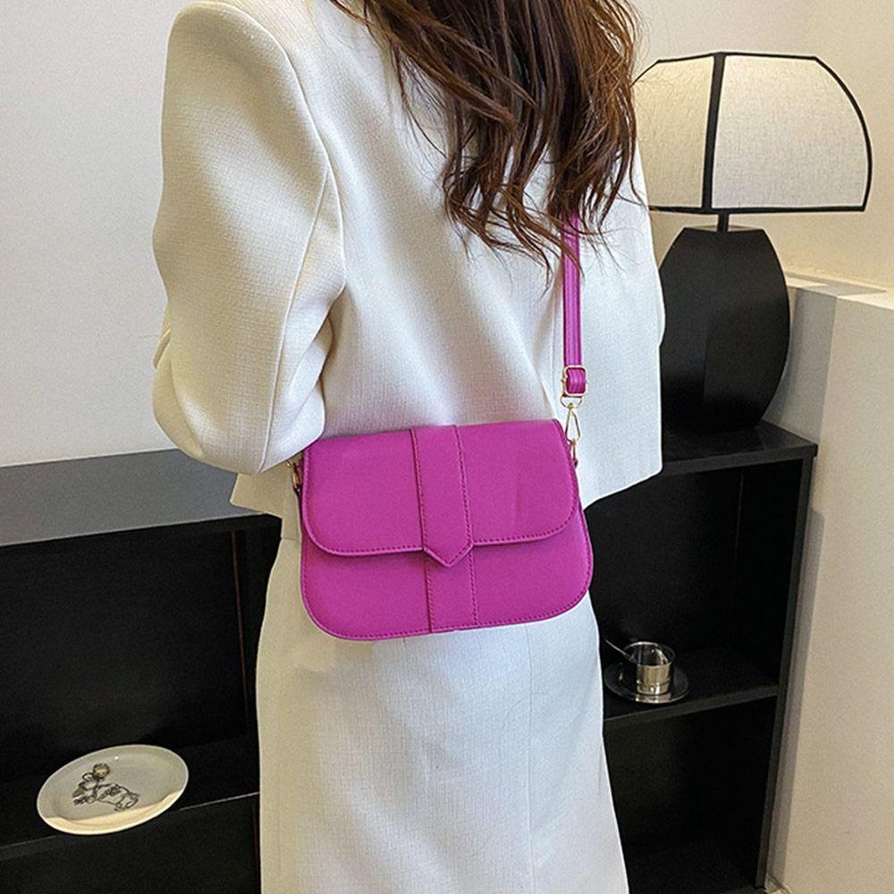 LEILY Túi Đeo Chéo Bằng Da PU Hình Vuông Màu Trơn Thời Trang Dành Cho Nữ