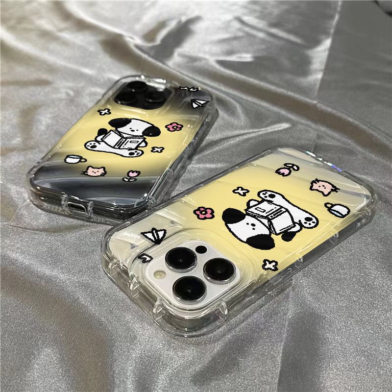 Ốp Điện Thoại Mềm Trong Suốt Màu Gradient Họa Tiết Chú Cún Dễ Thương 1312 INSC 711xr / 8 plus 14Promax