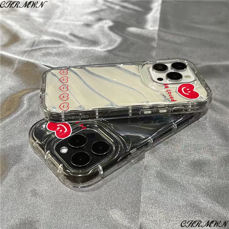 Ốp Điện Thoại Mềm Trong Suốt Họa Tiết Mặt Cười / Trái Tim Dễ Thương Cho Iphone 14Promax 7 1312 8 Xr Plus 11